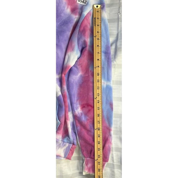 Cult Favorite Women's Good Vibes Tie Dye Multicolor Pull-Over Hoodie Size M - Picture 7 of 15